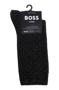 BLACK // CASUAL SOCKS 2P RS 3D STRUC CC W