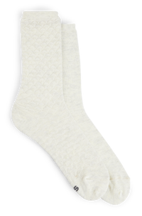 OPEN WHITE // CASUAL SOCKS 2P RS 3D STRUC CC W