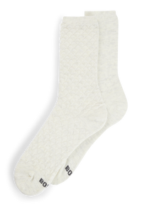 OPEN WHITE // CASUAL SOCKS 2P RS 3D STRUC CC W