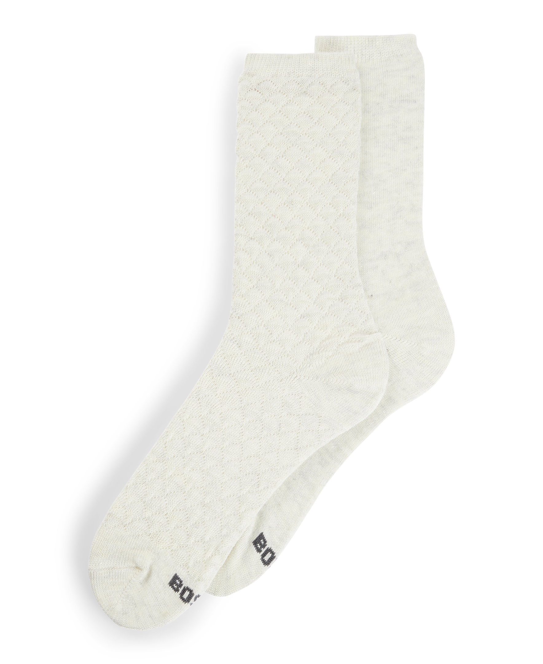 OPEN WHITE // CASUAL SOCKS 2P RS 3D STRUC CC W