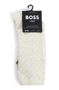 OPEN WHITE // CASUAL SOCKS 2P RS 3D STRUC CC W