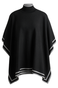 BLACK // KNITTED SCARF LALENA_PONCHO
