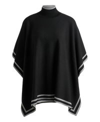 BLACK // KNITTED SCARF LALENA_PONCHO