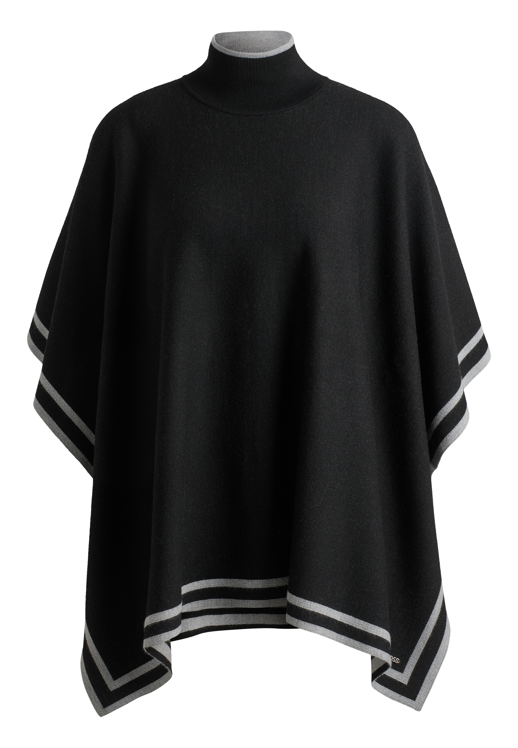 BLACK // KNITTED SCARF LALENA_PONCHO