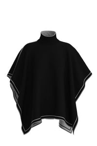 BLACK // KNITTED SCARF LALENA_PONCHO