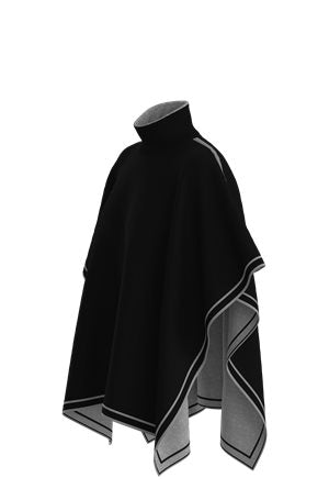 BLACK // KNITTED SCARF LALENA_PONCHO
