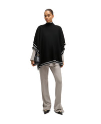 BLACK // KNITTED SCARF LALENA_PONCHO