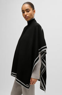 BLACK // KNITTED SCARF LALENA_PONCHO