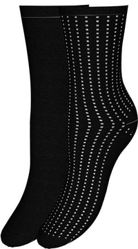 BLACK // GIFT SET SOCKS 2PRS GIFT SHINY CC W