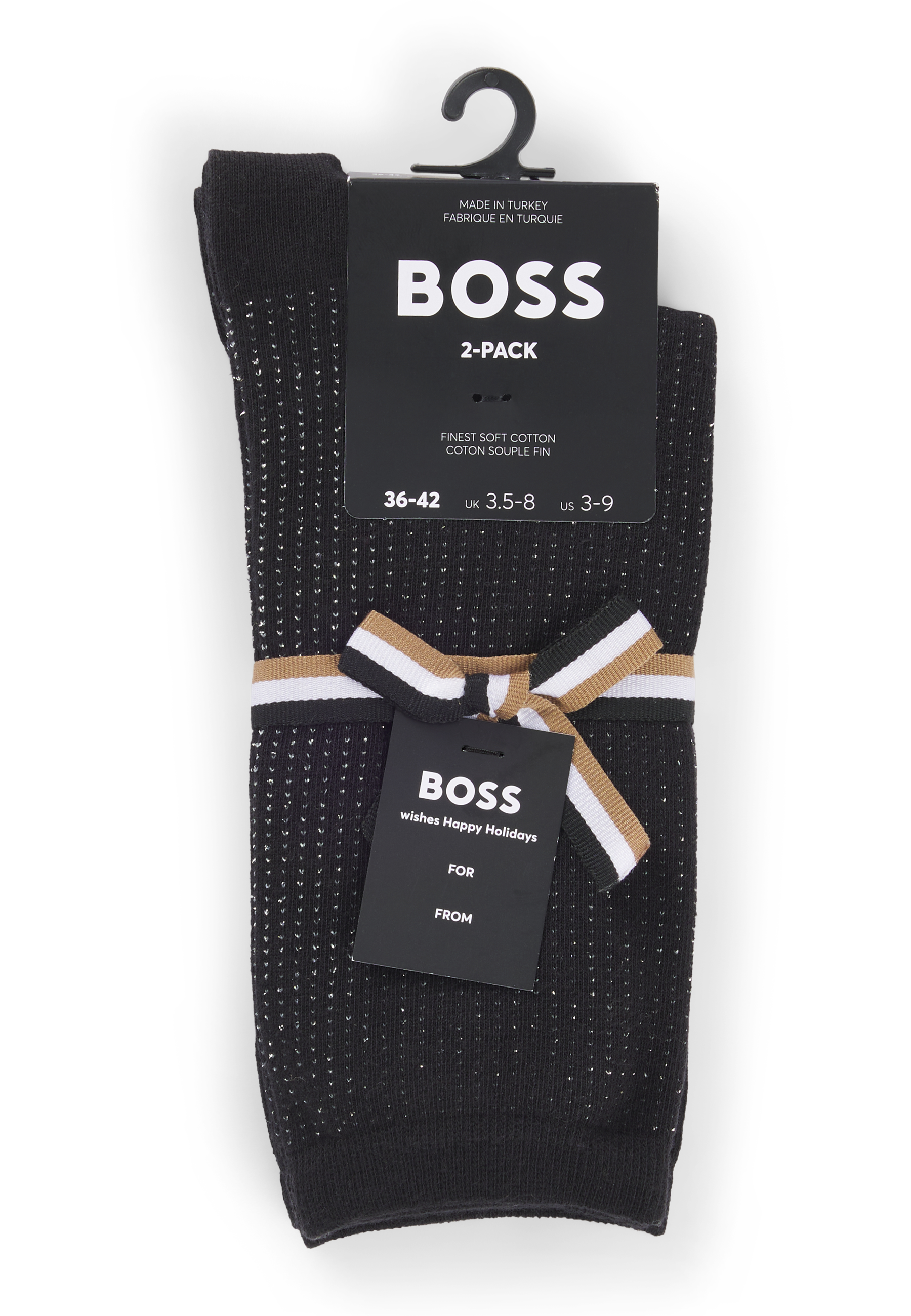BLACK // GIFT SET SOCKS 2PRS GIFT SHINY CC W