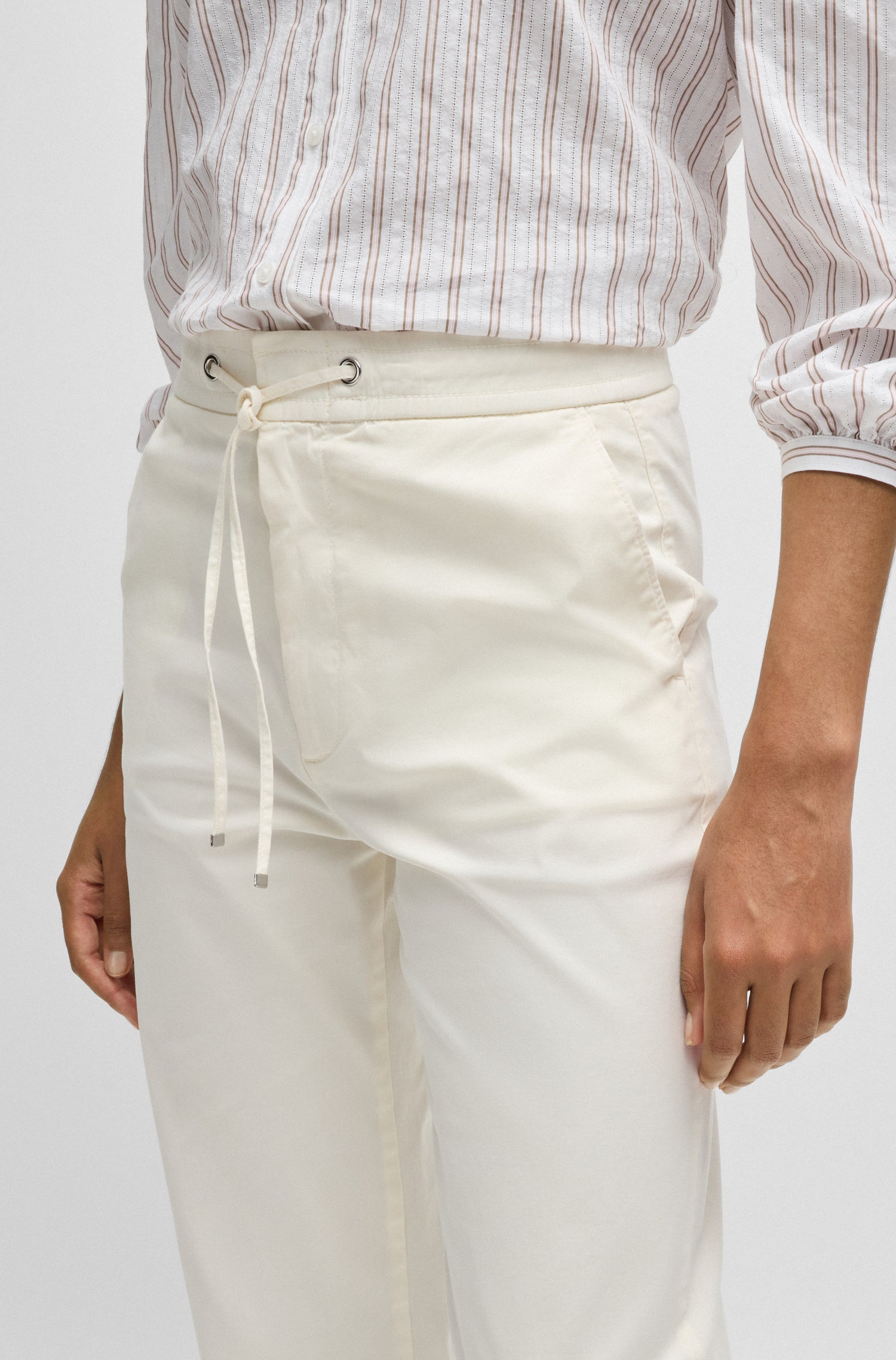 OPEN WHITE // CASUAL TROUSERS C_TAPATA2-D