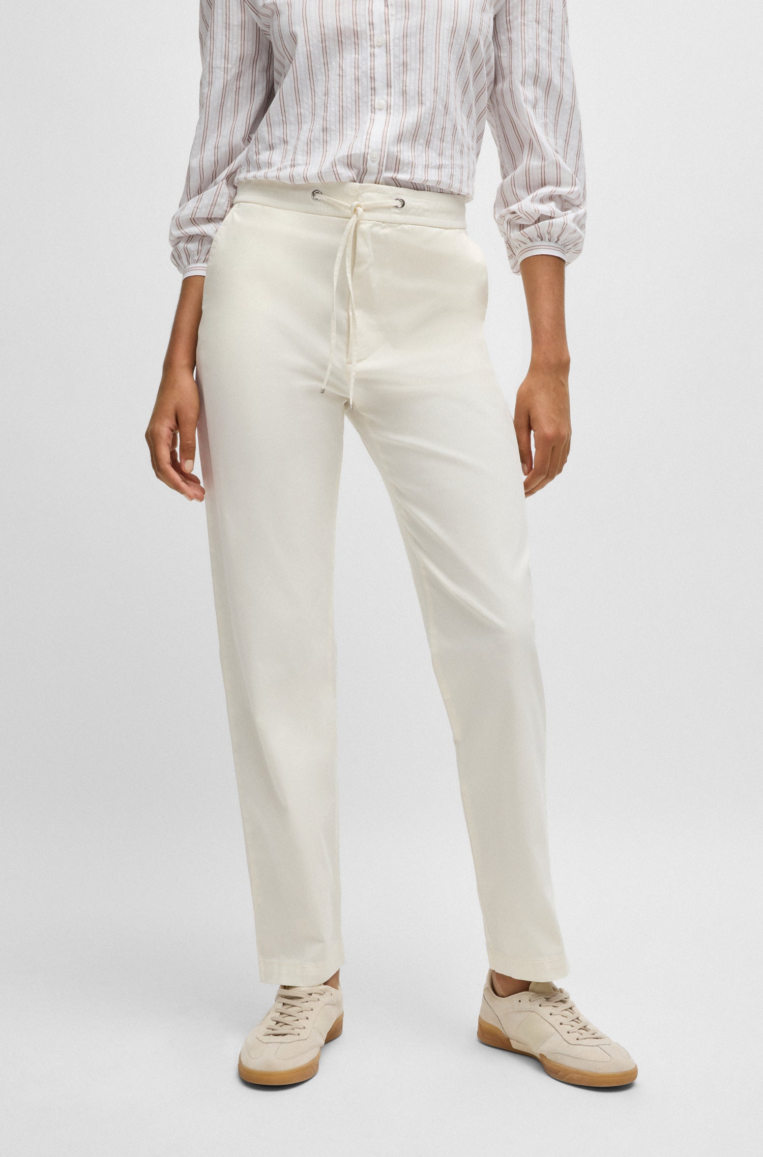 OPEN WHITE // CASUAL TROUSERS C_TAPATA2-D