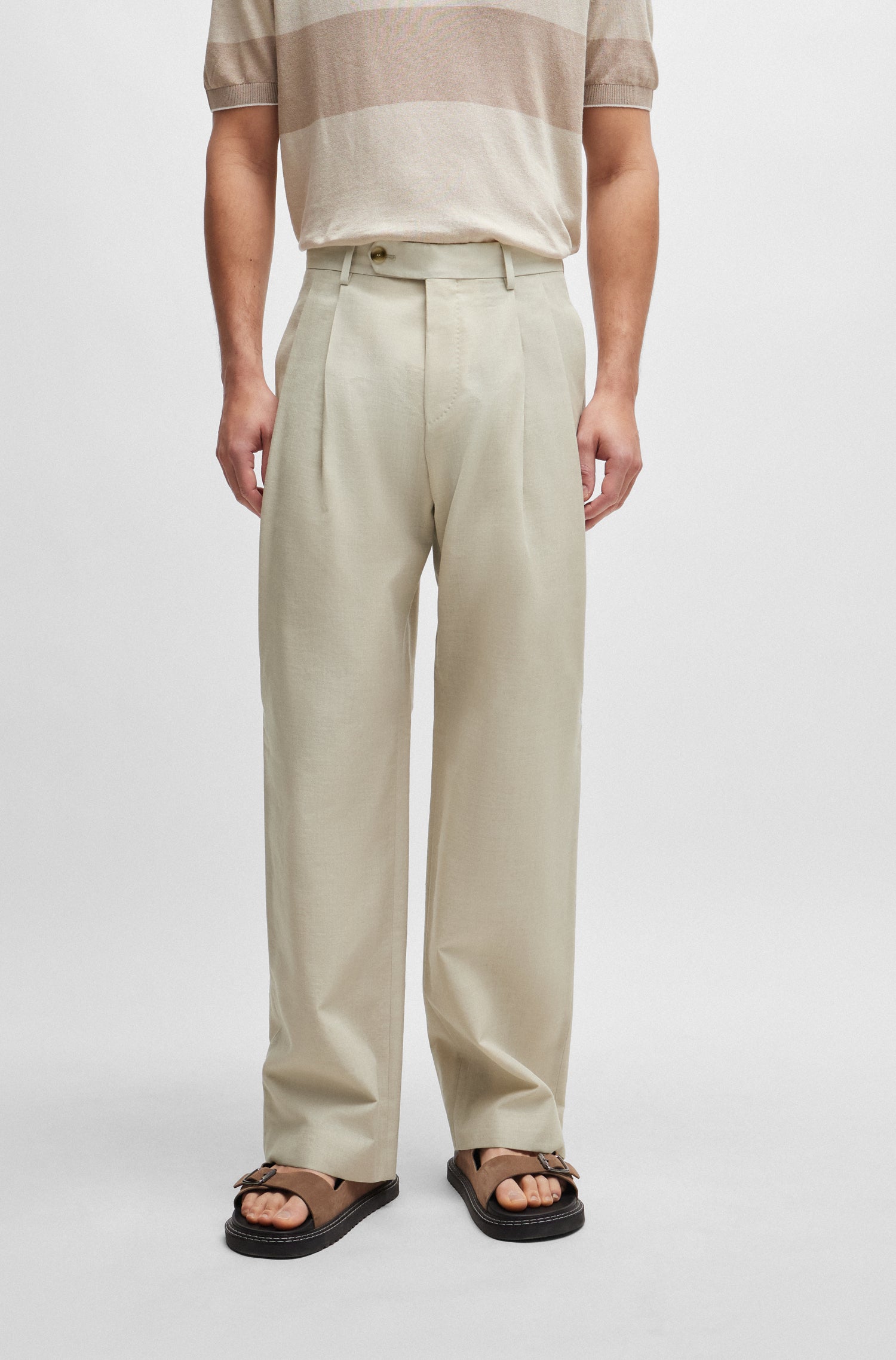OPEN BEIGE // FORMAL TROUSERS H-BOSS92-T1