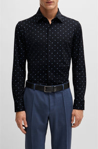 DARK BLUE // BUSINESS SHIRTS P-HANK-KENT-C1-222