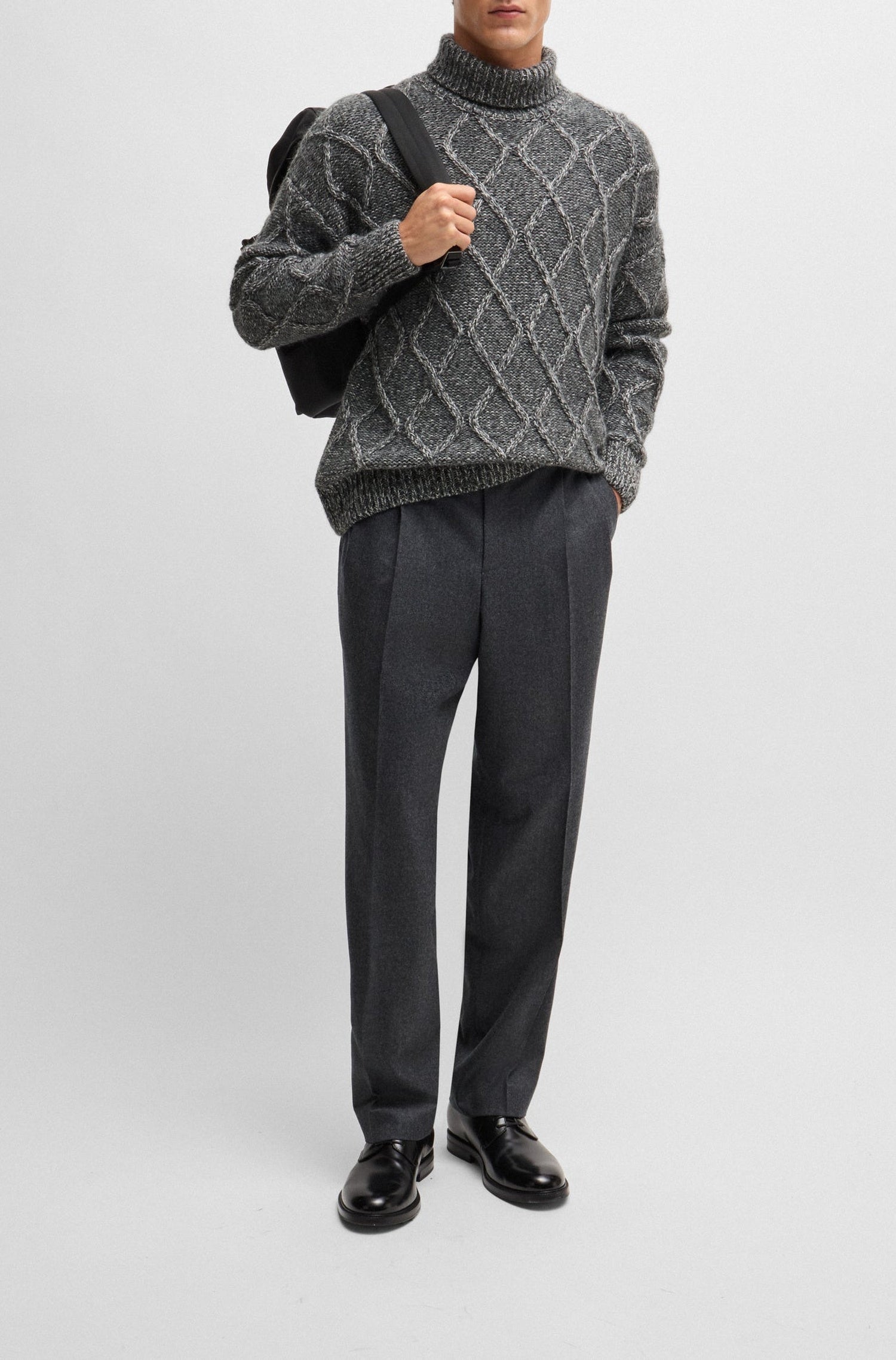 Pull Estupendo à col roulé - Medium Grey