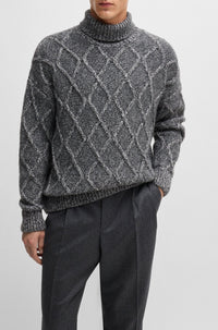 Pull Estupendo à col roulé - Medium Grey