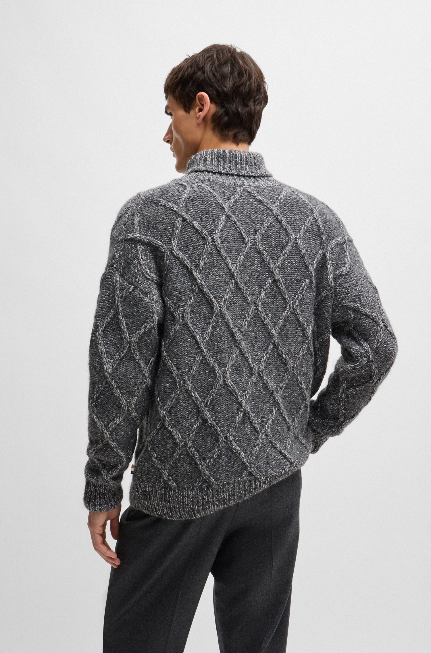 Pull Estupendo à col roulé - Medium Grey