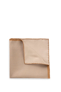 Silk pocket square - Open Grey