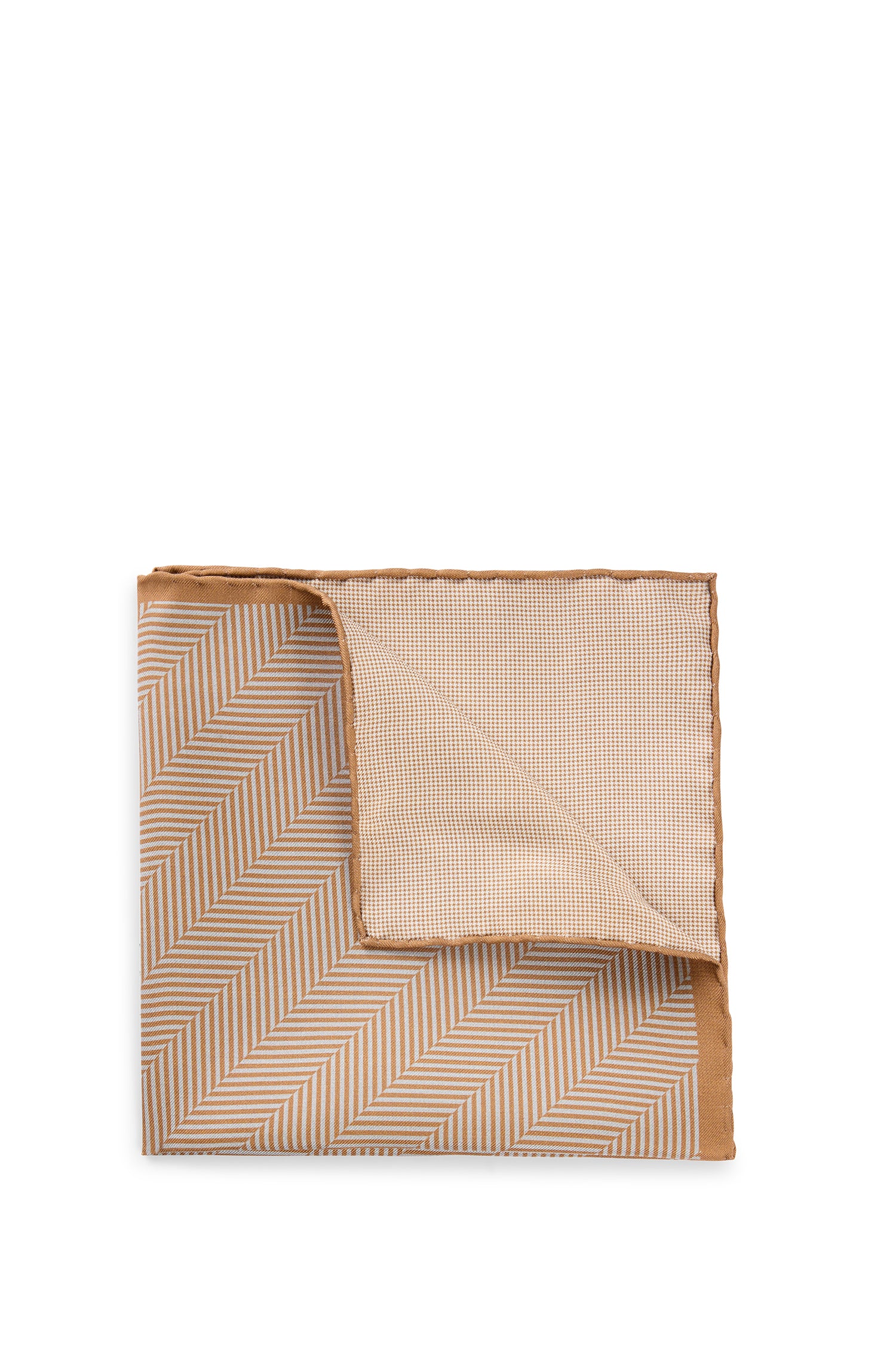 Silk pocket square - Open Grey