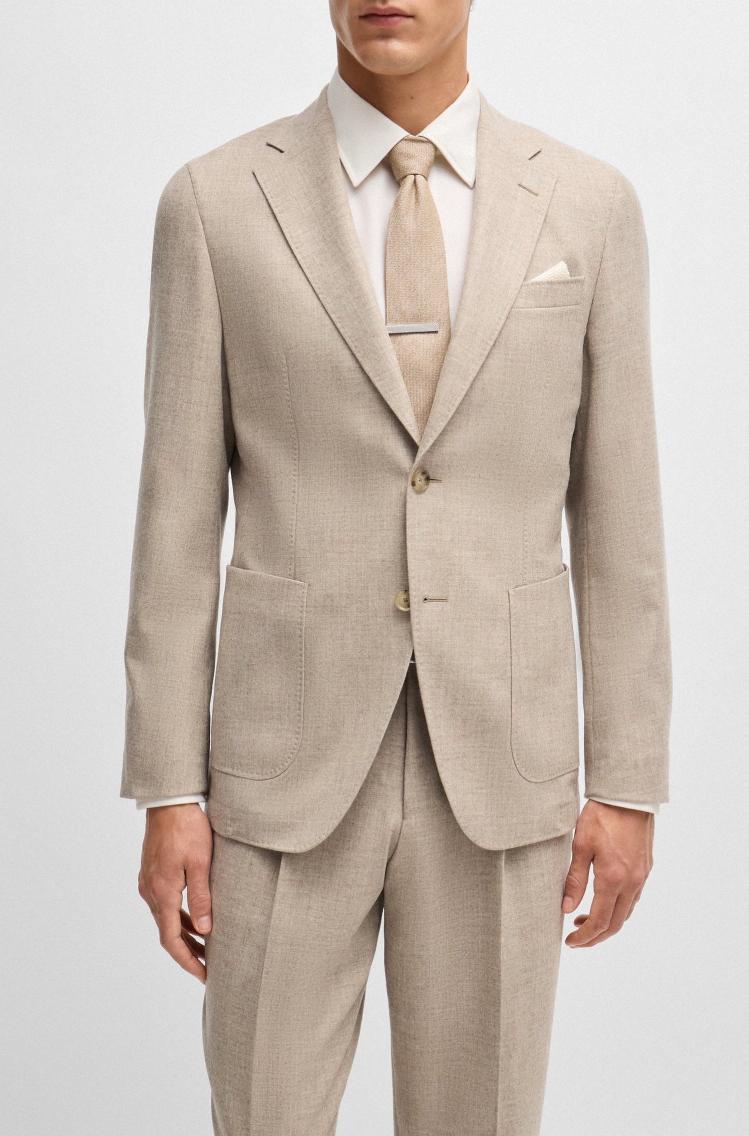 LIGHT BEIGE // BUSINESS SUITS L-HESTON-2PCS-241