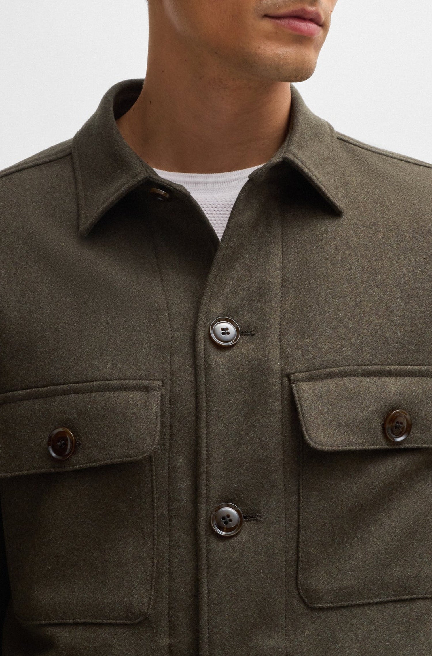 Blazer Carper en laine - Open Green