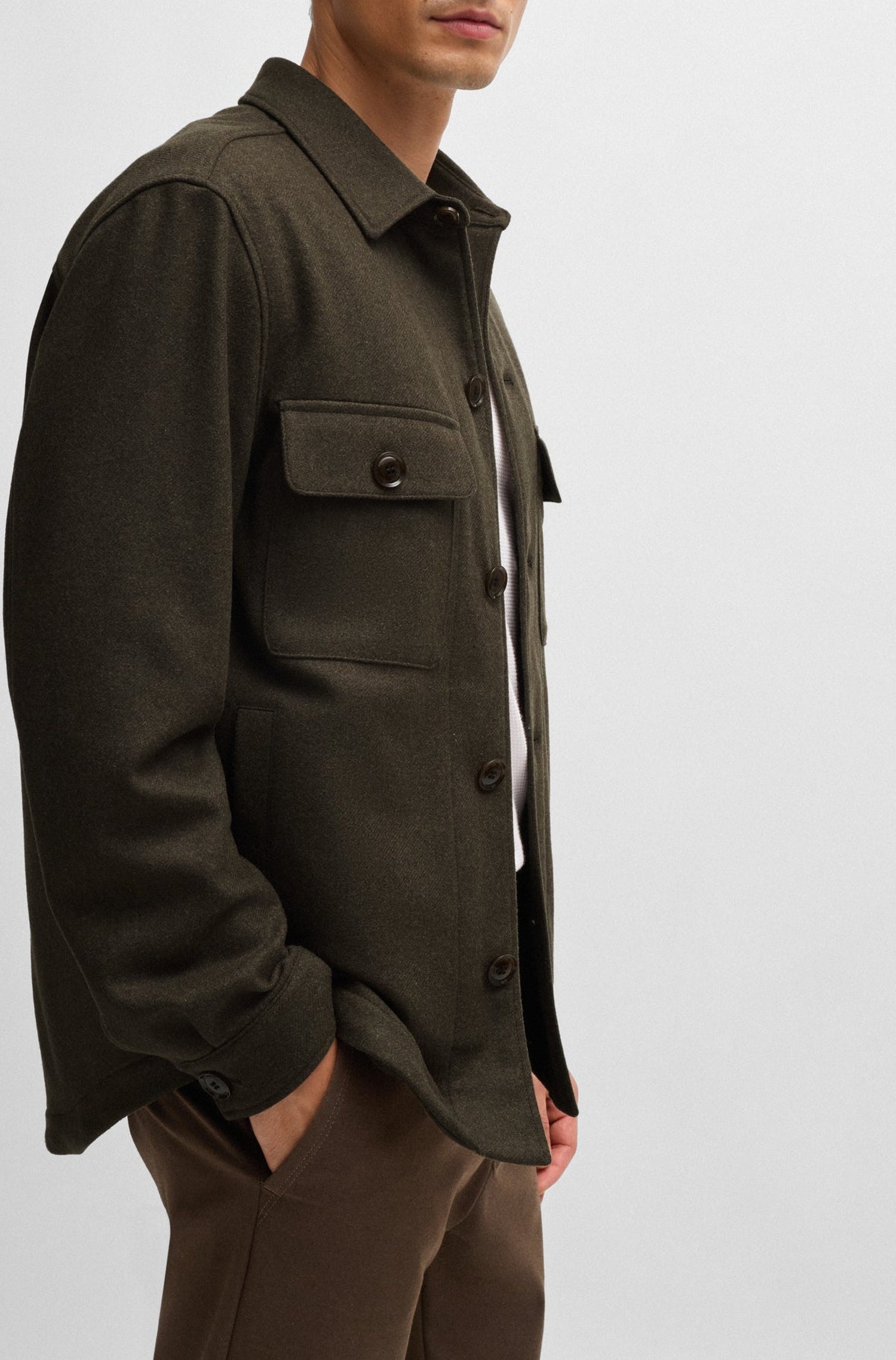 Blazer Carper en laine - Open Green