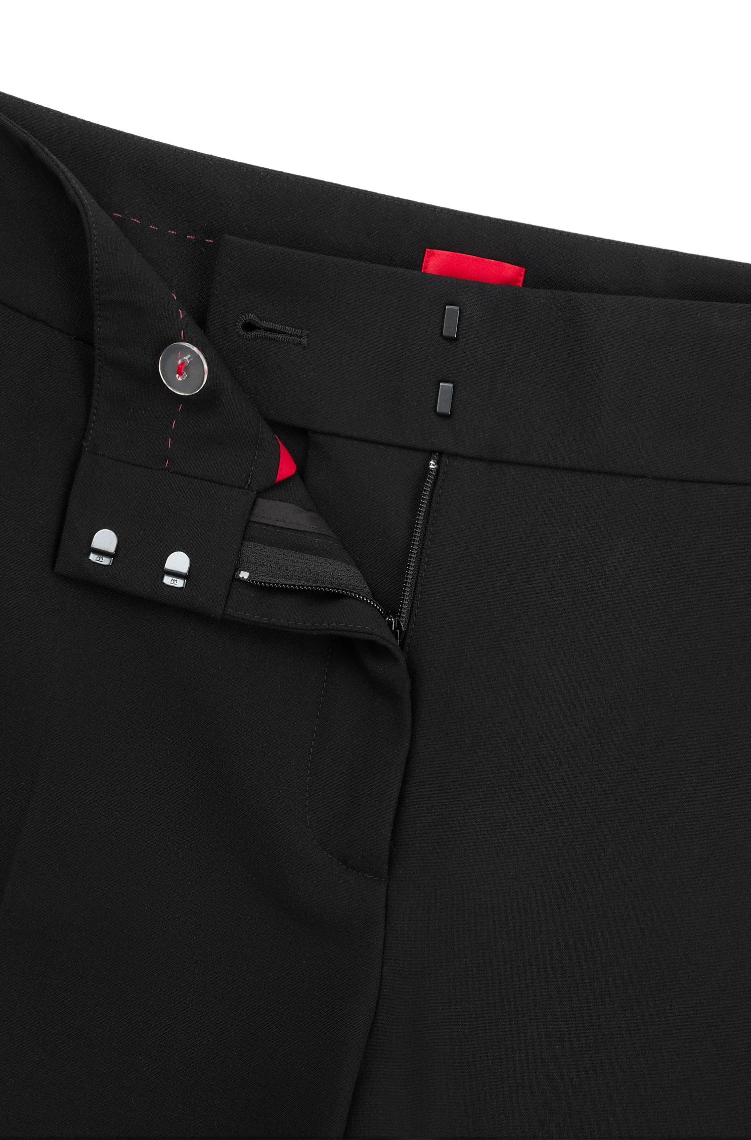 BLACK // CASUAL TROUSERS HATENIA-1