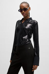 BLACK // CASUAL TROUSERS HATENIA-1