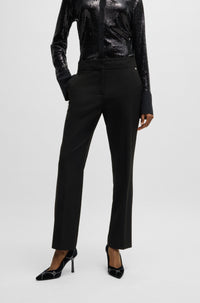 BLACK // CASUAL TROUSERS HATENIA-1