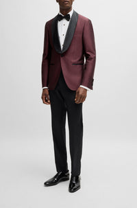Veste de costume Heston en soie & laine - Dark Purple