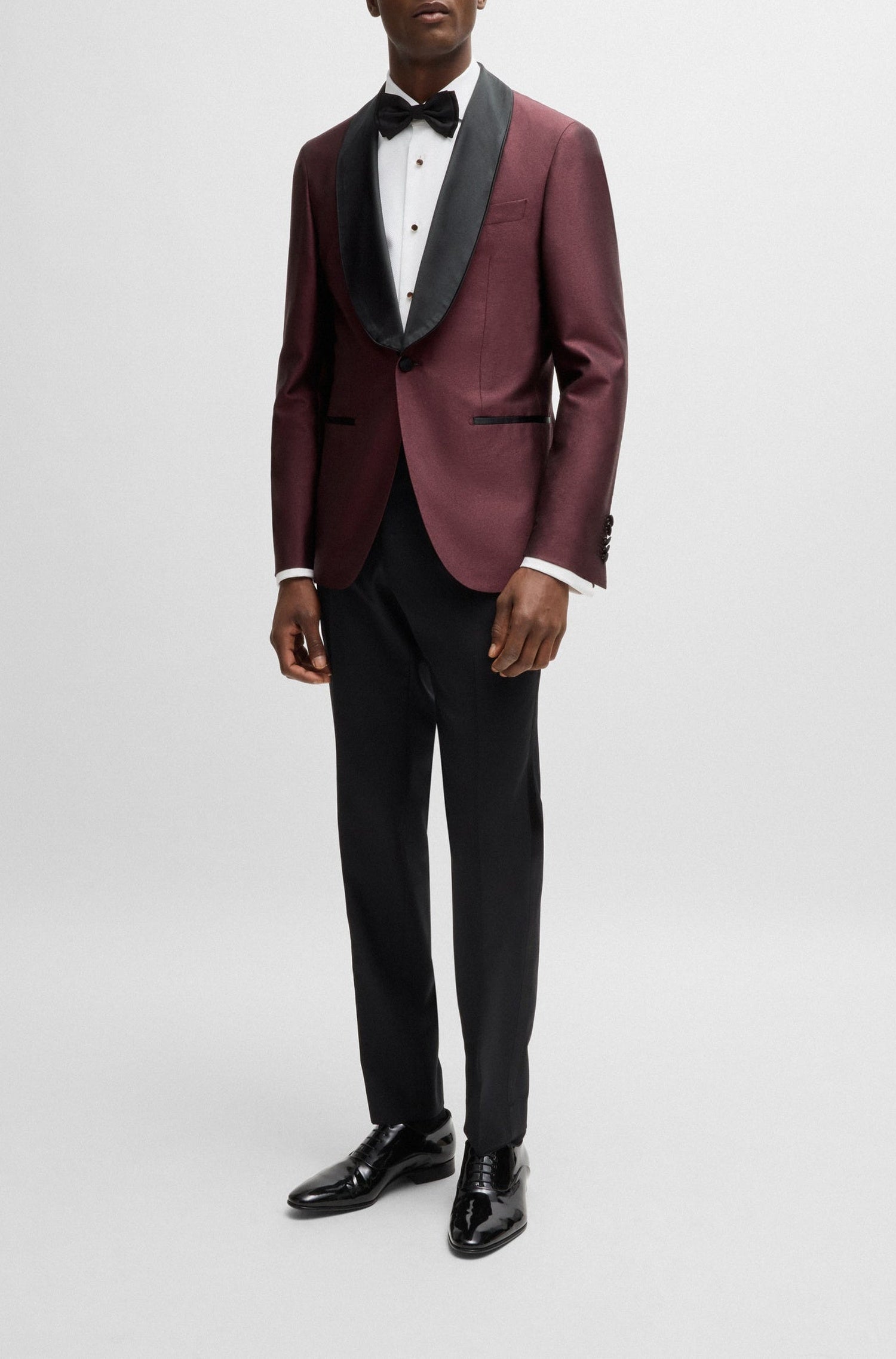 Veste de costume Heston en soie & laine - Dark Purple