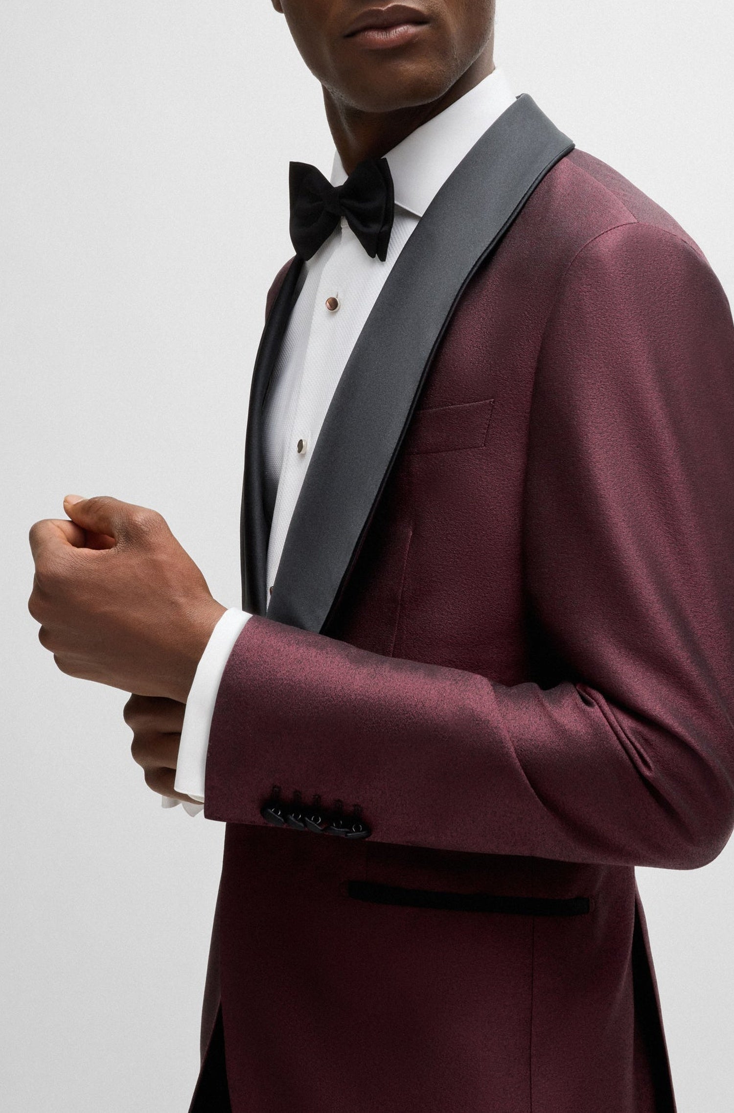 Veste de costume Heston en soie & laine - Dark Purple