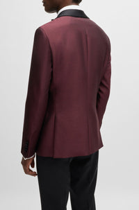 Veste de costume Heston en soie & laine - Dark Purple