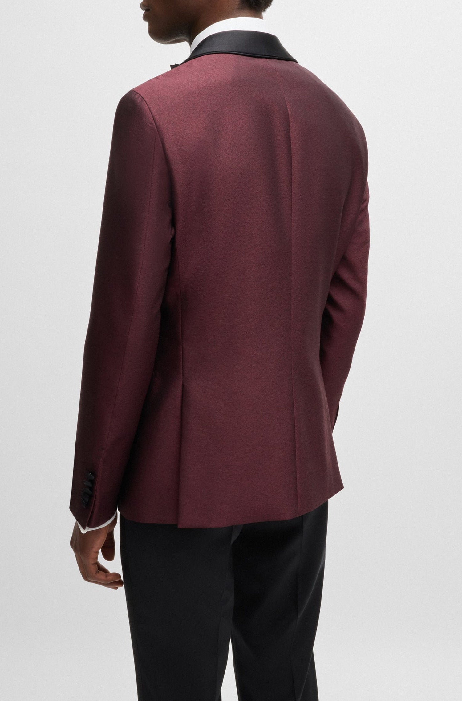Veste de costume Heston en soie & laine - Dark Purple