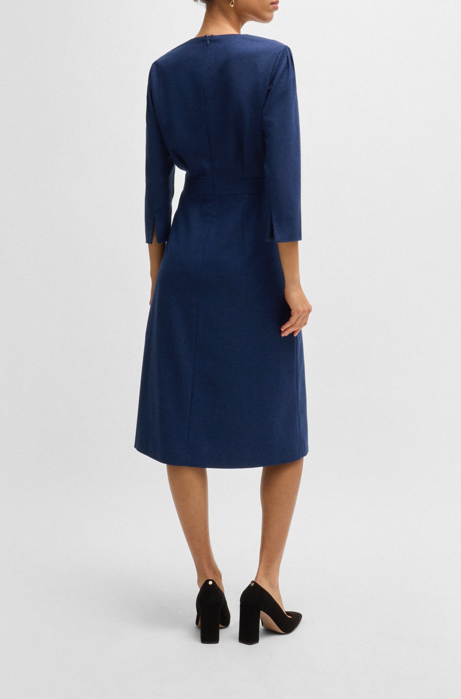 Robe Dotara en laine - Open Blue