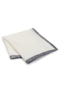Cashmere & silk pocket square - Medium Grey