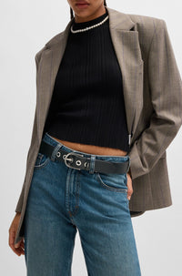 Zoey leather belt - Black