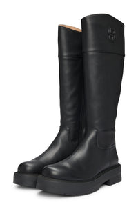 Rebby leather boots - Black