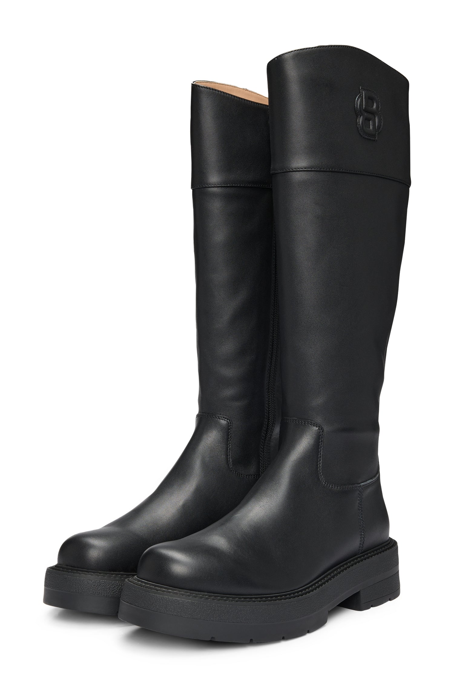 Rebby leather boots - Black
