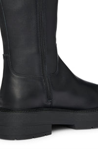 Rebby leather boots - Black