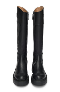 Rebby leather boots - Black