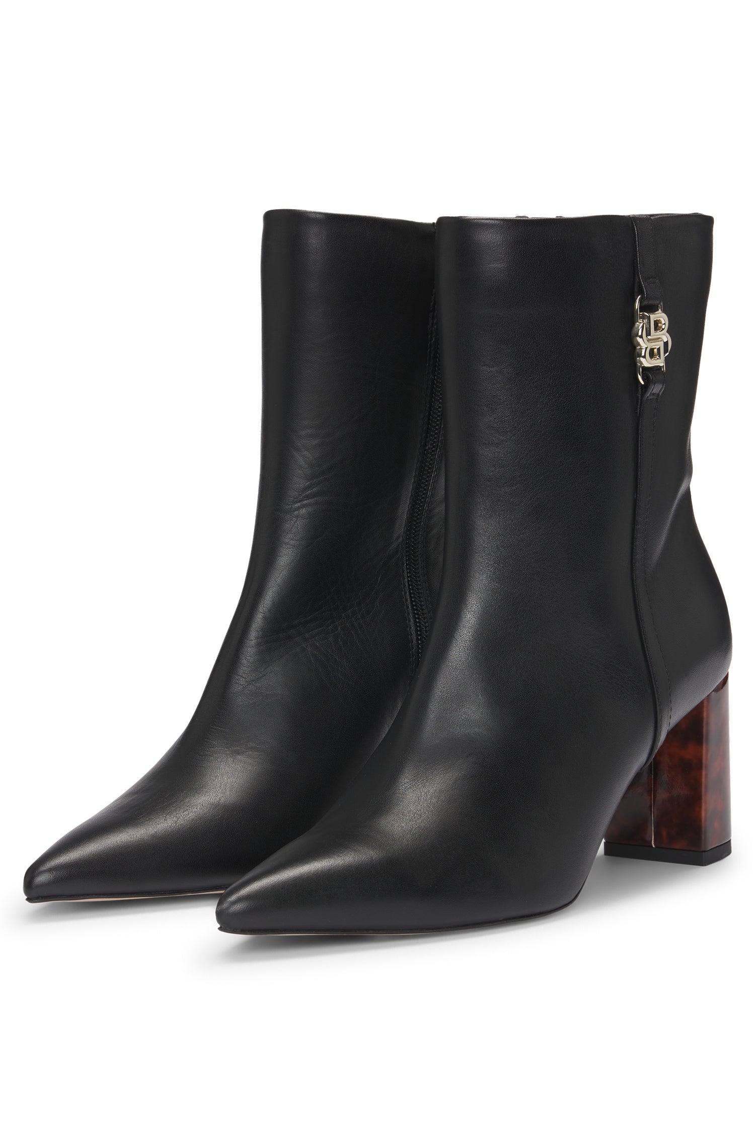 Janet leather ankle boots - Black