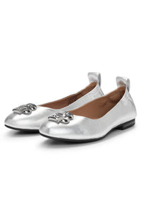 Dasy leather ballet flats - Silver