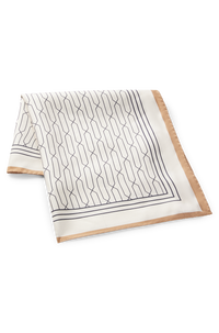 OPEN WHITE // WOVEN SCARF ROJER_55*55