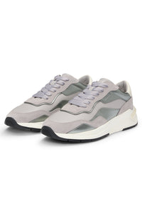 Skylar leather trainers - Medium Grey