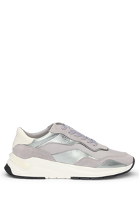 Skylar leather trainers - Medium Grey
