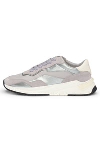 Skylar leather trainers - Medium Grey