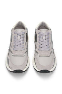 Skylar leather trainers - Medium Grey