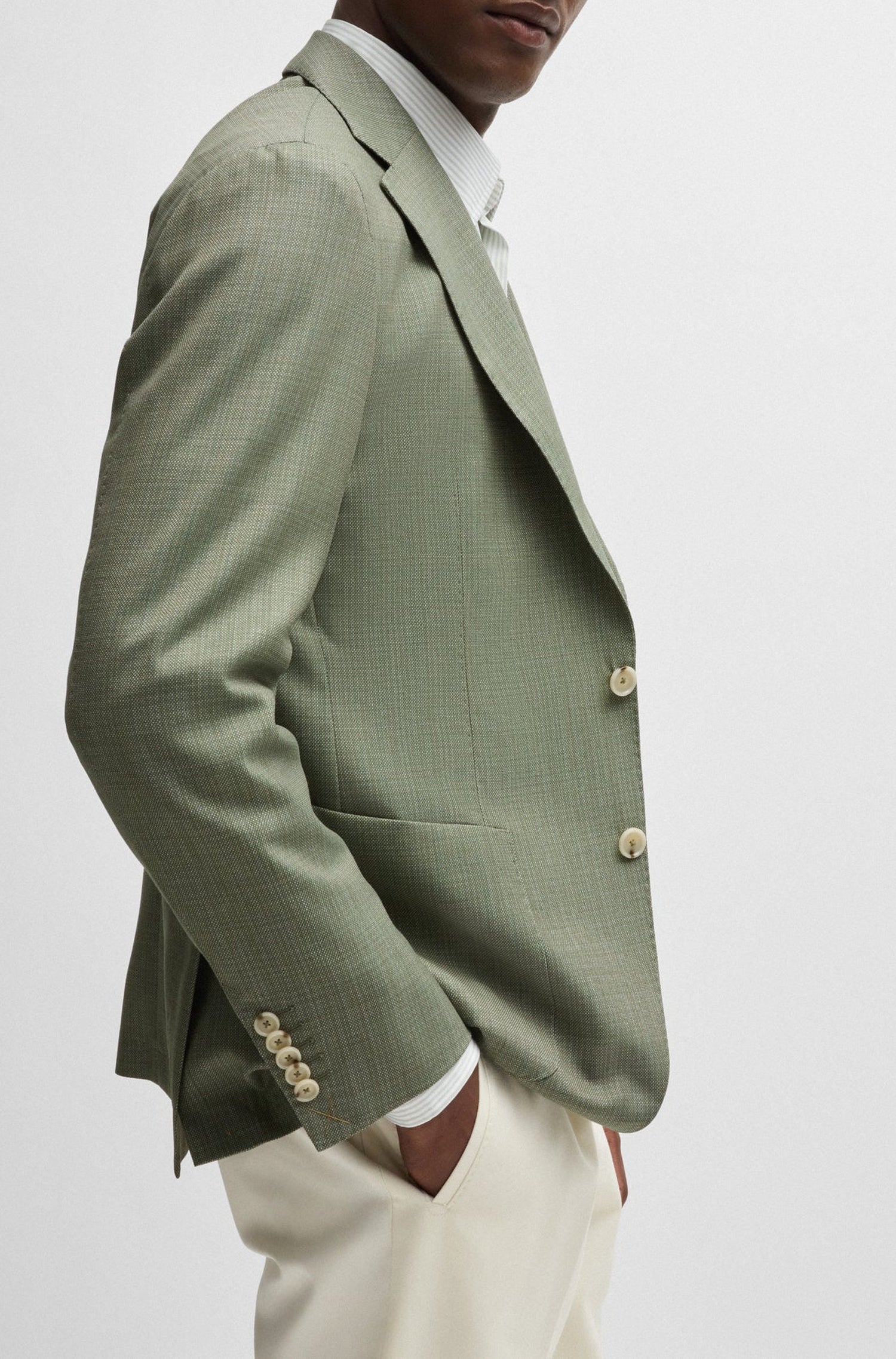 Veste de costume Heston en laine - Open Green