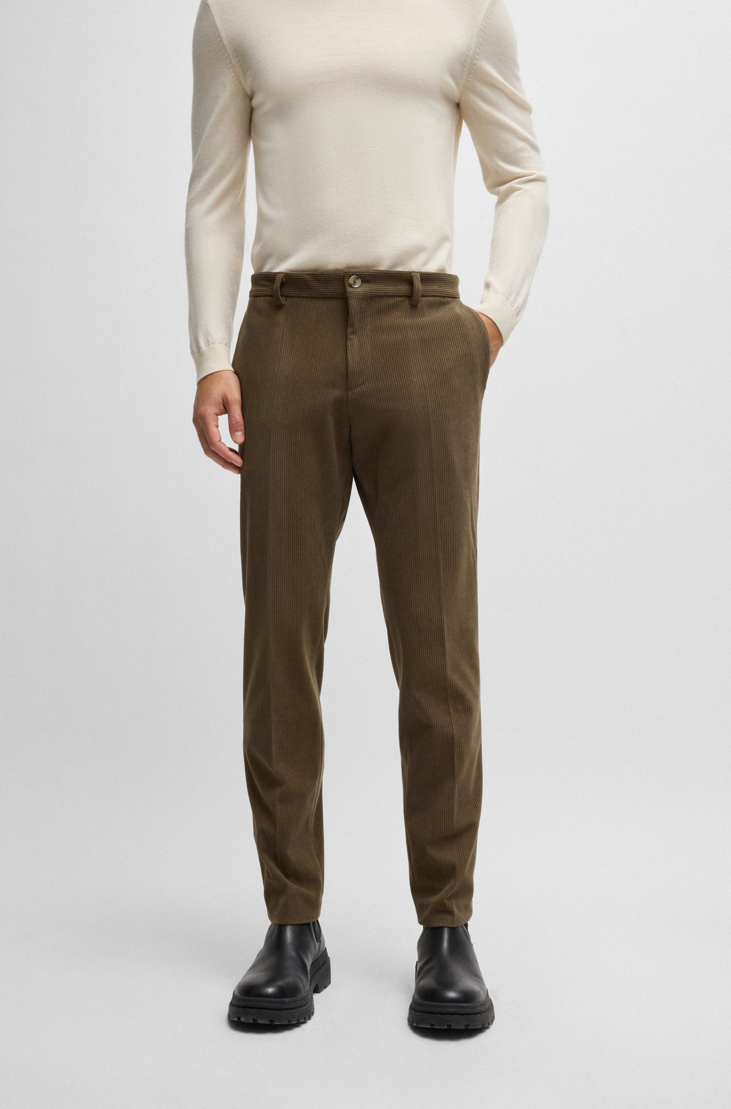 REF ADD // MEDIUM BEIGE // FORMAL TROUSERS C_TACHINI2-D